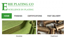 Section of Erie Plating website